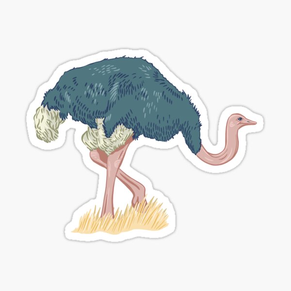 Elegant Ostrich Sticker