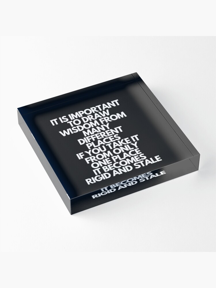 Alternate view of avatar - uncle iroh quote Acrylic Block