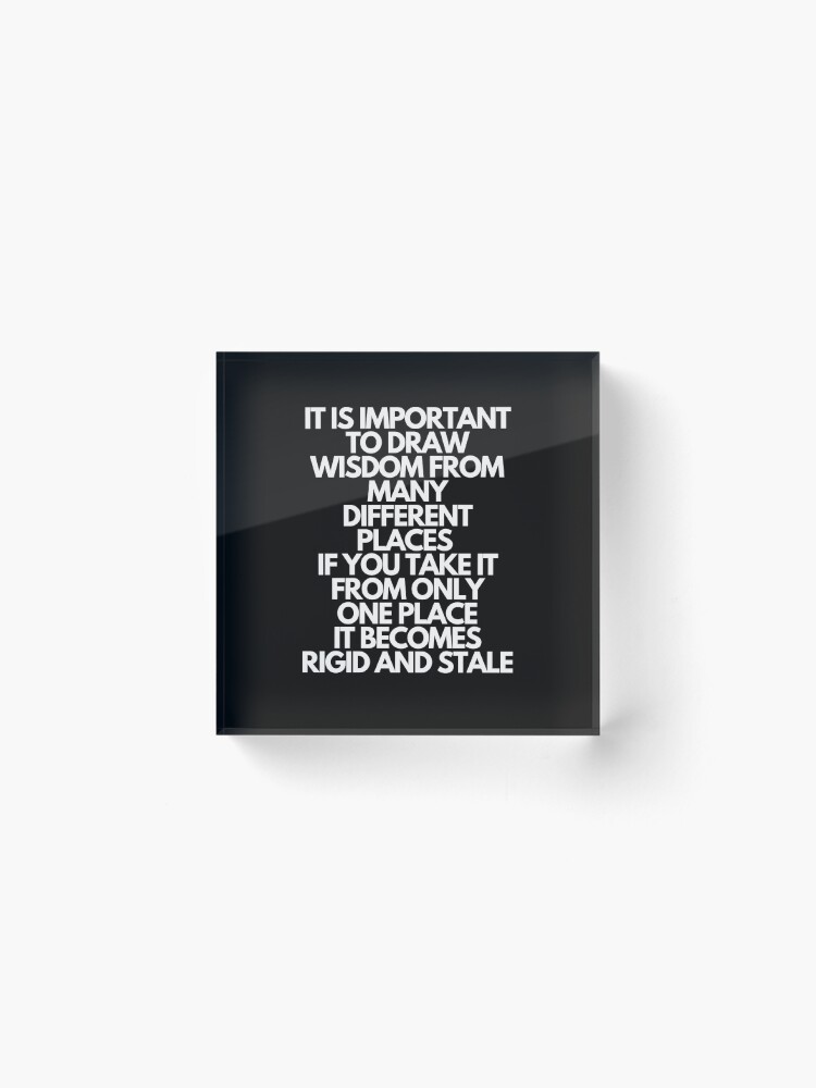 Alternate view of avatar - uncle iroh quote Acrylic Block