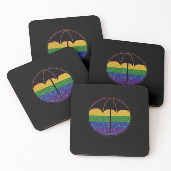 Item preview, The UMBRELLA ACADEMY pride flag tshirt , UMBRELLA ACADEMY LIGHT MOON Mask. designed and sold by Crime By Speech.