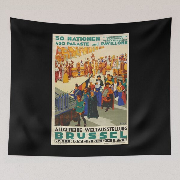 Item preview, Bruessel 1953 vintage travel poster designed and sold by stickart-marek.