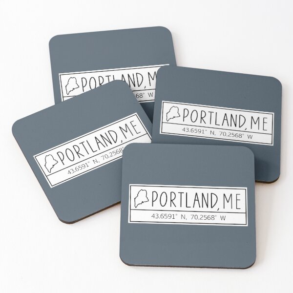 Item preview, Portland Maine Coordinates and Outline  designed and sold by Emily Designs.