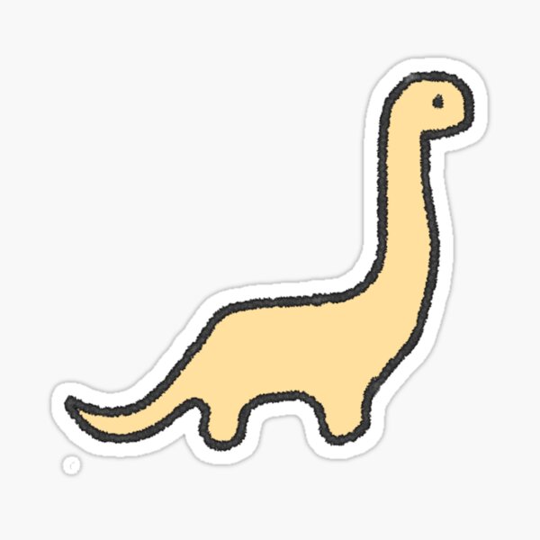 Item preview, Yellow Brontosaurus designed and sold by bassoongirl123.