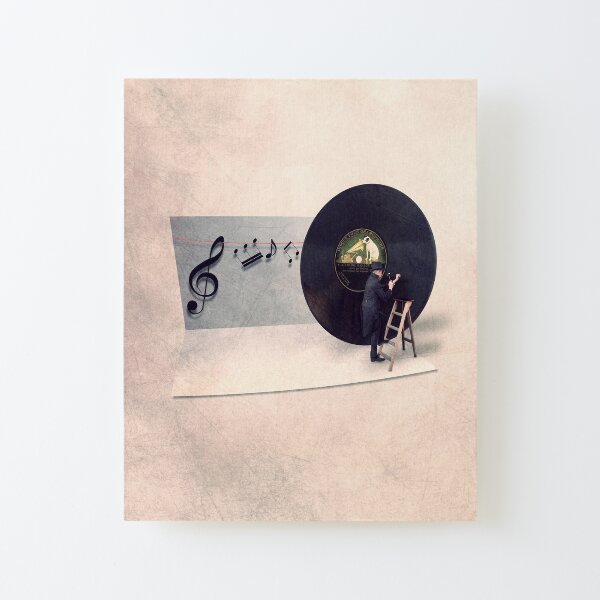 old vinyl record print Canvas Mounted Print