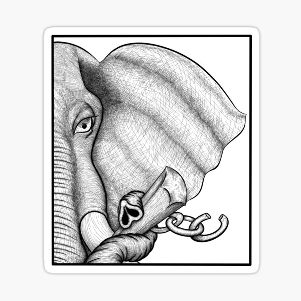 Item preview, The Elephant and the Chain designed and sold by tayearted.