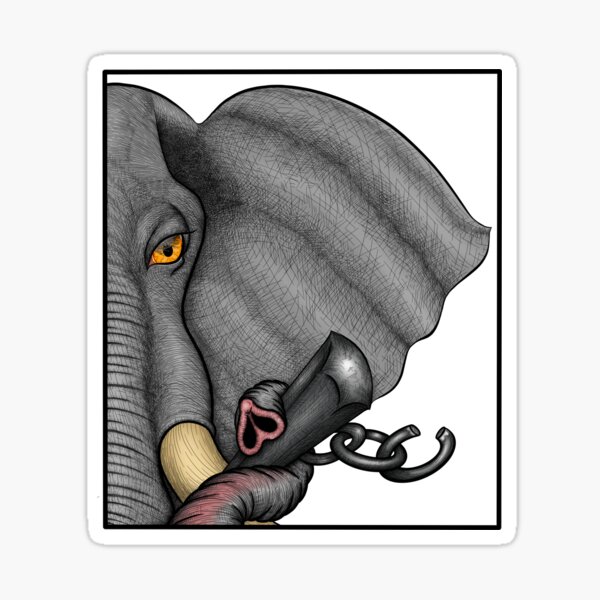 Item preview, The Elephant and the Chain-Grey  designed and sold by tayearted.