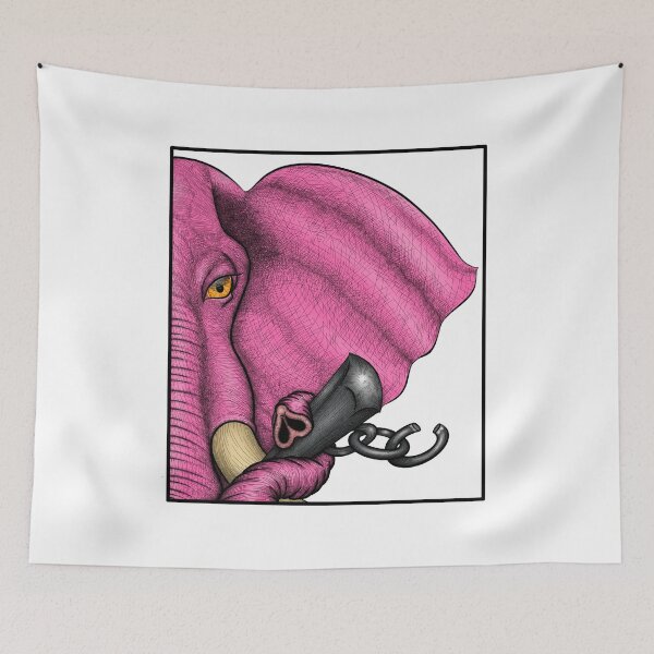 Item preview, The Elephant and the Chain-Pink designed and sold by tayearted.