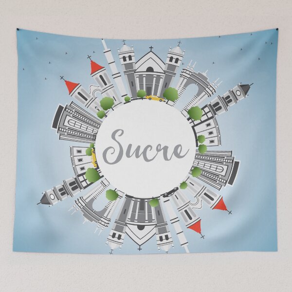 Item preview, Sucre Bolivia Skyline with Color Buildings designed and sold by Igor Sorokin.