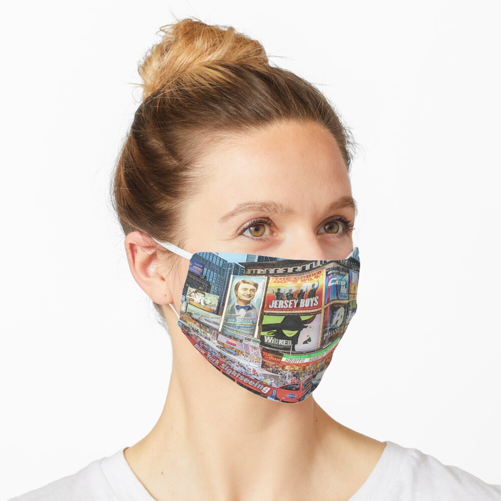 Times Square III (colour pen & ink) Mask