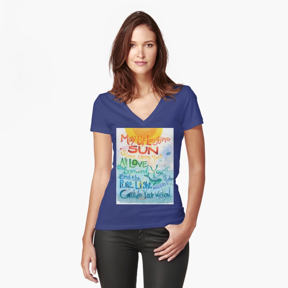 Item preview, Fitted V-Neck T-Shirt designed and sold by ShabadAtma.