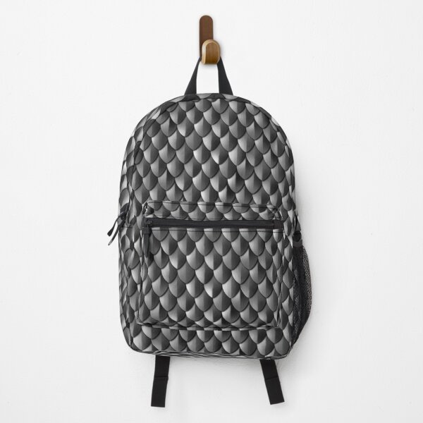 Medieval Armor - Dragon Scales Pattern - Black Backpack