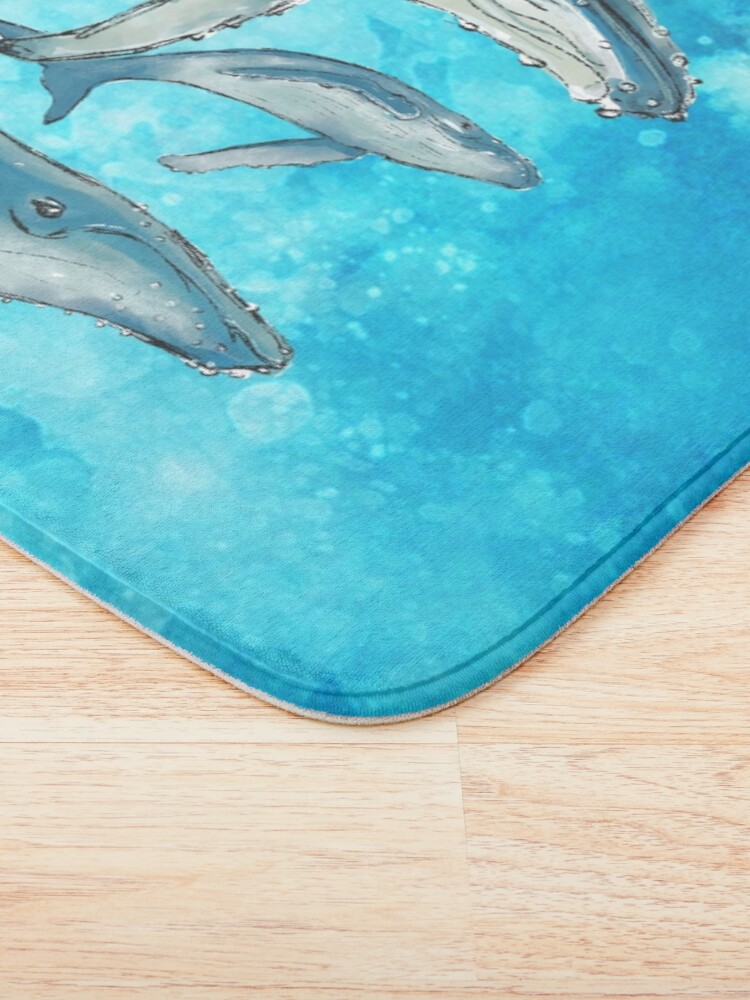 Alternate view of Humpback whale family Bath Mat