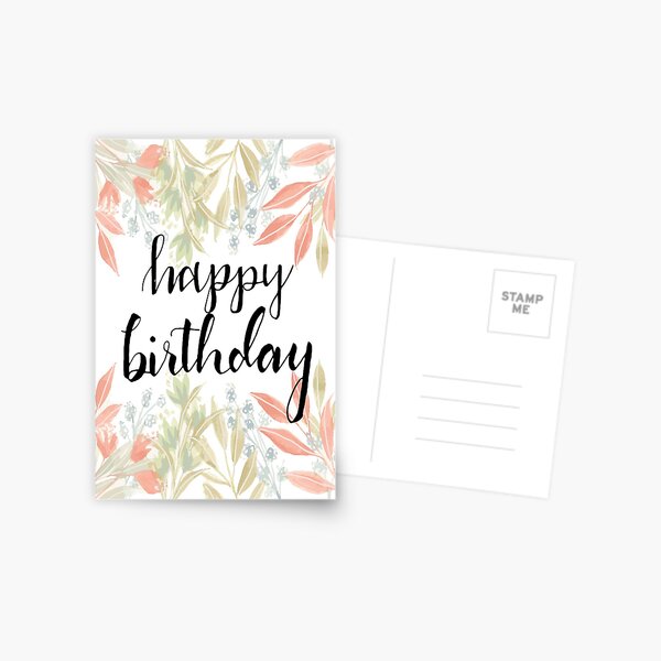 Fun Floral Birthday Card Postcard