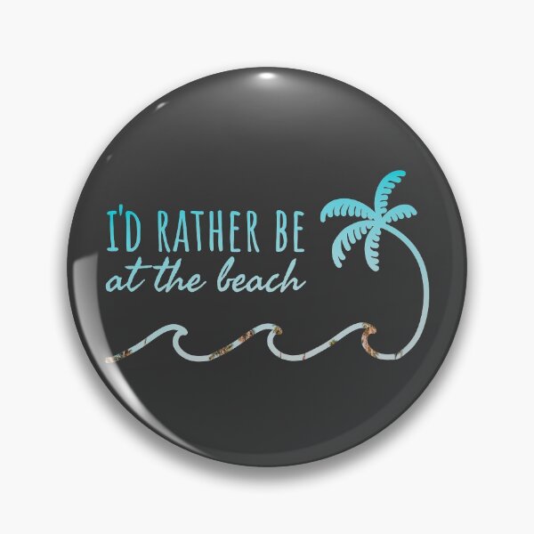 Item preview, I'd Rather Be At The Beach | Wave & Palm Tree Doodle designed and sold by CarlosAlberto.