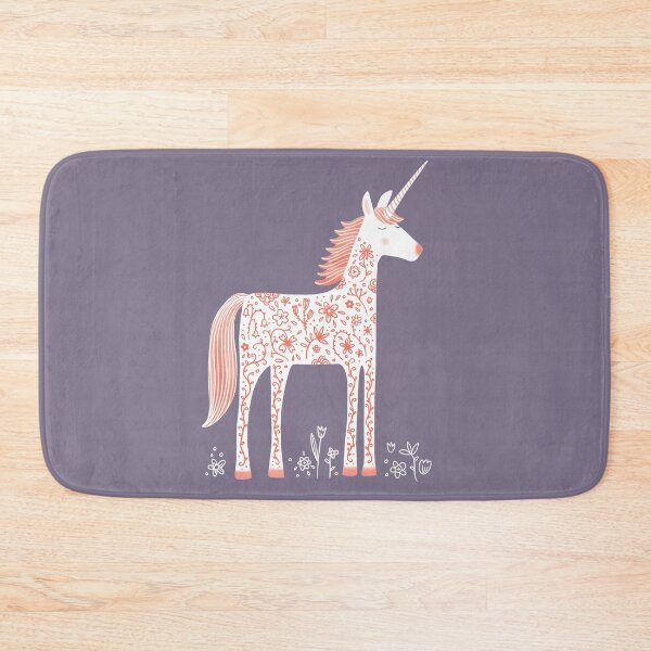 Item preview, Unicorn with Flowers Purple designed and sold by squirrell.