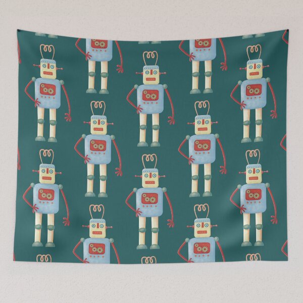 Item preview, Cute Vintage Retro Robot designed and sold by squirrell.