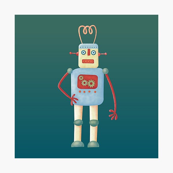 Item preview, Cute Vintage Retro Robot designed and sold by squirrell.