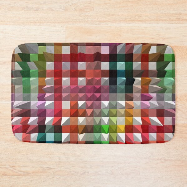 Item preview, BRICK MULTICOLORED-TILED - MOUNTAIN TRIANGLE DESIGNER PATTERN  designed and sold by ozcushionstoo.