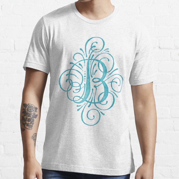 "Monogram Letter B Watercolor Calligraphy" T-shirt For Sale By ...