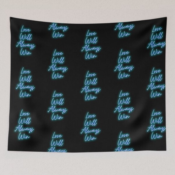 Item preview, Love Will Always Win Blue Neon Lights designed and sold by BhARTi Taylor.