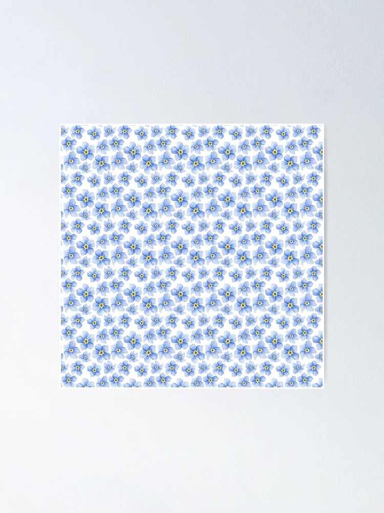 Thumbnail 1 of 3, Poster, Forget Me Not Pattern designed and sold by MakeMerry.