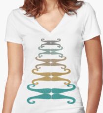 Freehand Tower. Women's Fitted V-Neck T-Shirt