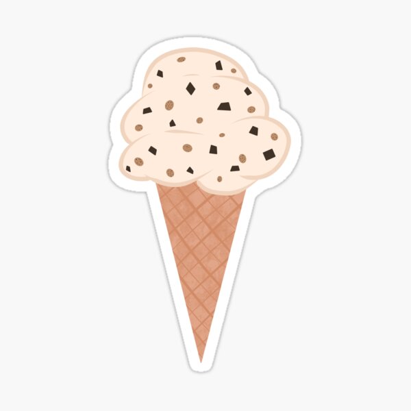 Item preview, Chocolate Chip Cookie Dough Ice Cream Cone designed and sold by chikadee.