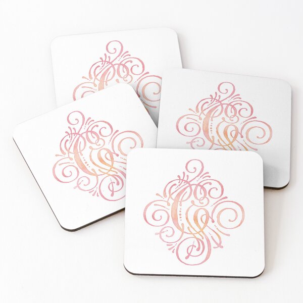 Item preview, Monogram Watercolor Calligraphy Letter G Pink designed and sold by junkydotcom.