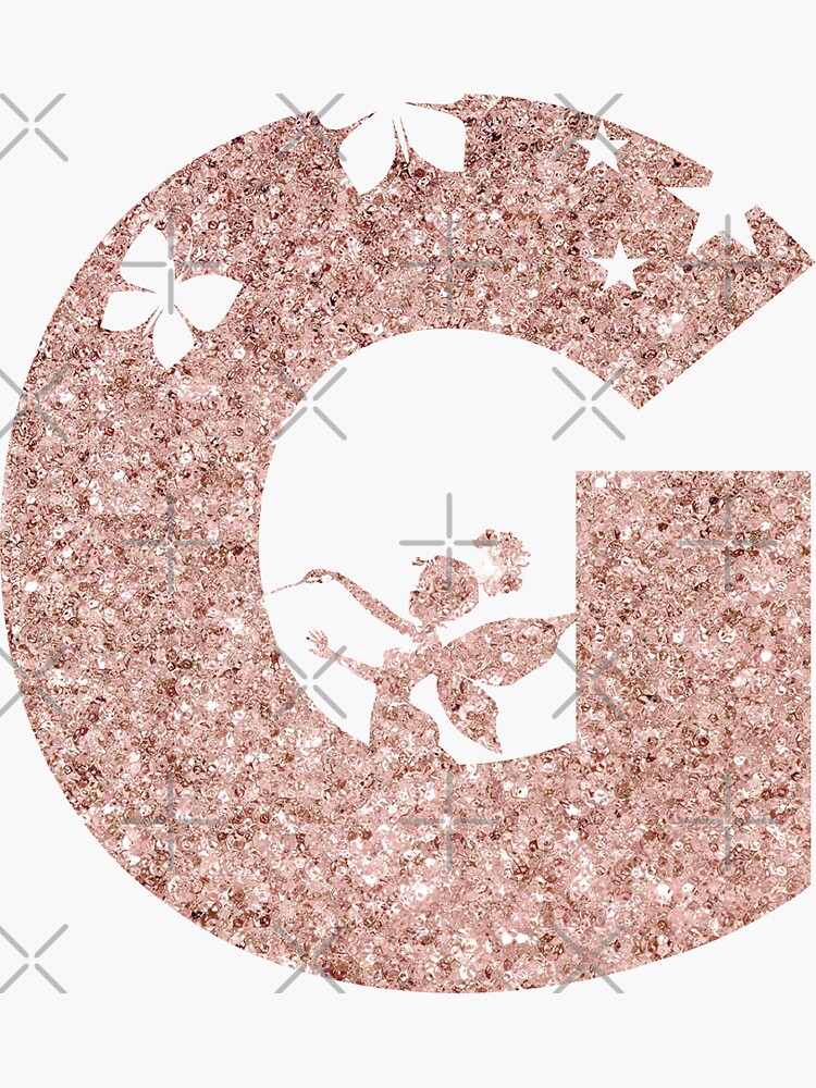 Rose Gold Pink Glitter Sticker