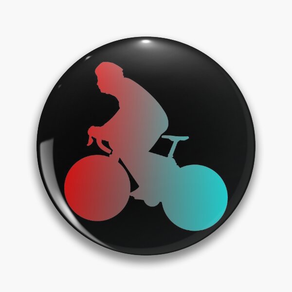 Item preview, Climbing Road Cyclist Red Turquoise Gradient designed and sold by RabeDesigns.