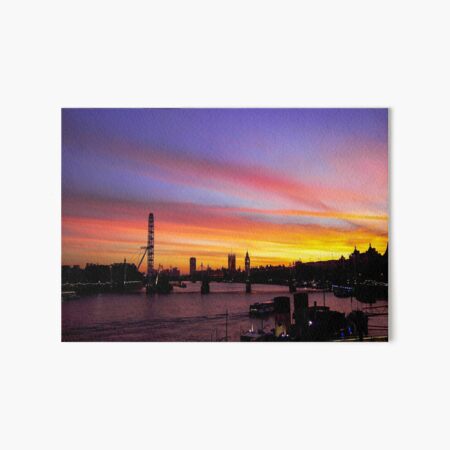 London at Sunset 2 Art Board Print