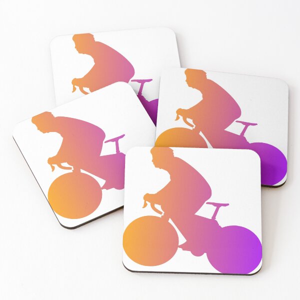 Item preview, Climbing Road Cyclist  Orange Purple Gradient designed and sold by RabeDesigns.