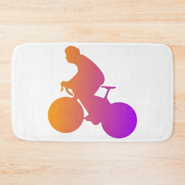 Item preview, Climbing Road Cyclist  Orange Purple Gradient designed and sold by RabeDesigns.
