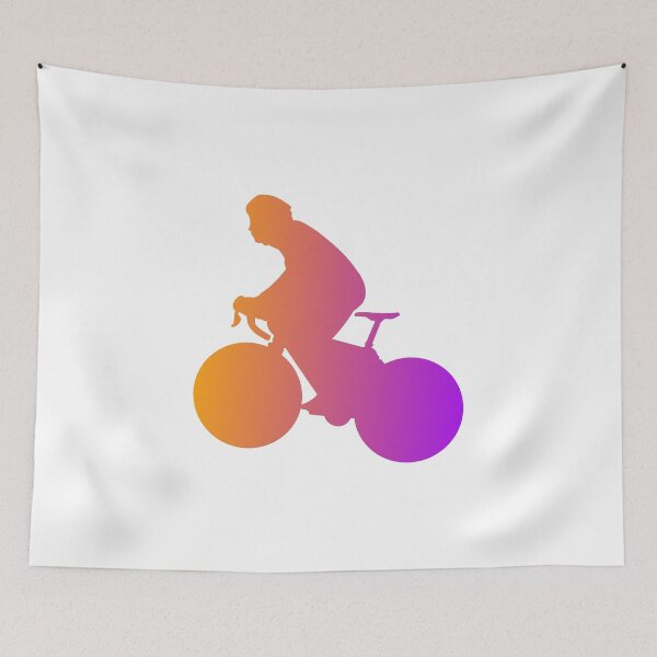 Item preview, Climbing Road Cyclist  Orange Purple Gradient designed and sold by RabeDesigns.