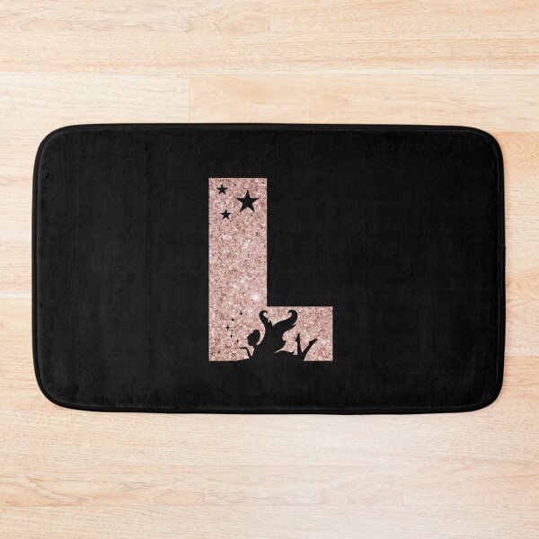 Item preview, Letter L Rose Gold Glitter Fairy Monogram designed and sold by JaneApril.