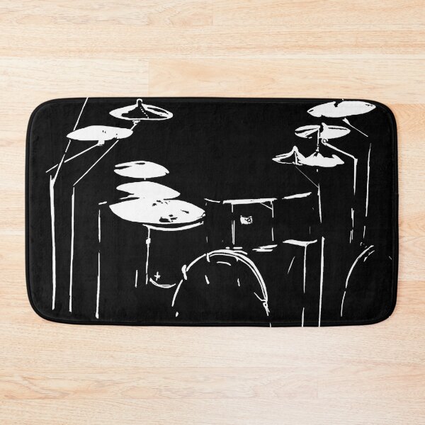 Item preview, Drum kit black and white designed and sold by Karen Harding Art and Illustration .
