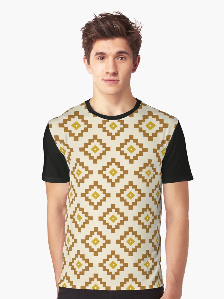 yellow and black aztec shirt