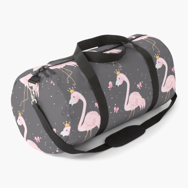 Flamingo and butterflies Duffle Bag