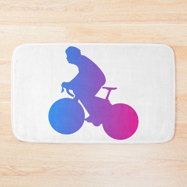 Item preview, Climbing Road Cyclist Blue Pink Gradient designed and sold by RabeDesigns.