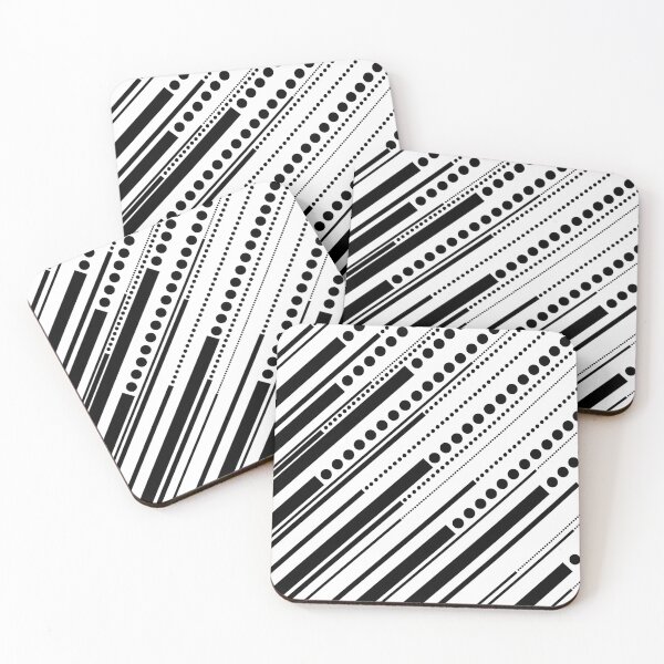 Item preview, Dashes & Dots - Black on White designed and sold by LAEC-Shop.