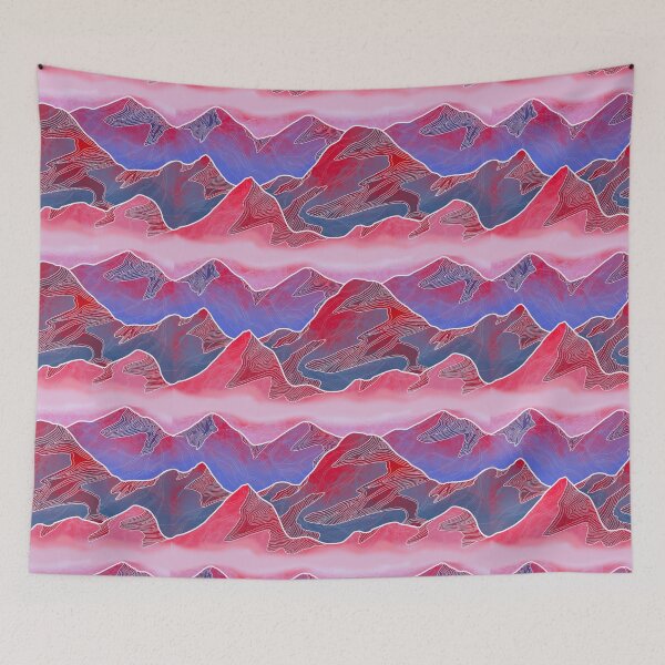 Item preview, Red Sky Mountains designed and sold by Dori Sparrow.