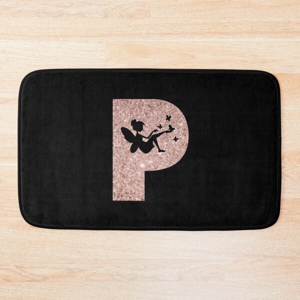 Item preview, Letter P Rose Gold Glitter Fairy Monogram designed and sold by JaneApril.