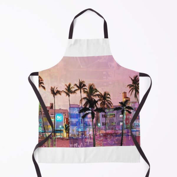 Item preview, Miami Ocean Drive Urban Pop Art Palmtrees Beach Funky Modern Art Wanderlust designed and sold by ExquisiteShots.