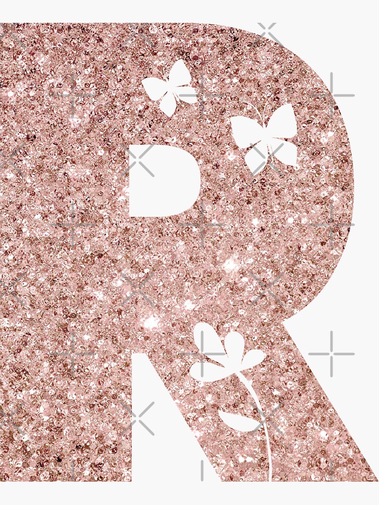 Rose Gold Pink Glitter' Sticker