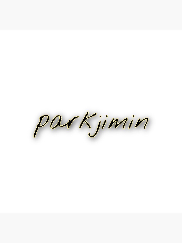 "Park Jimin Sticker in cursive" Poster by jxmin | Redbubble