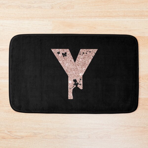 Item preview, Letter Y Rose Gold Glitter Fairy Monogram designed and sold by JaneApril.