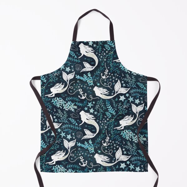 Mermaid ocean dark Apron