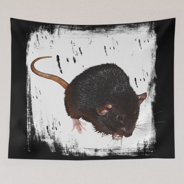 Item preview, rat with background, rodents, lovely pets, gifts rat fan designed and sold by Kirei-Lily.