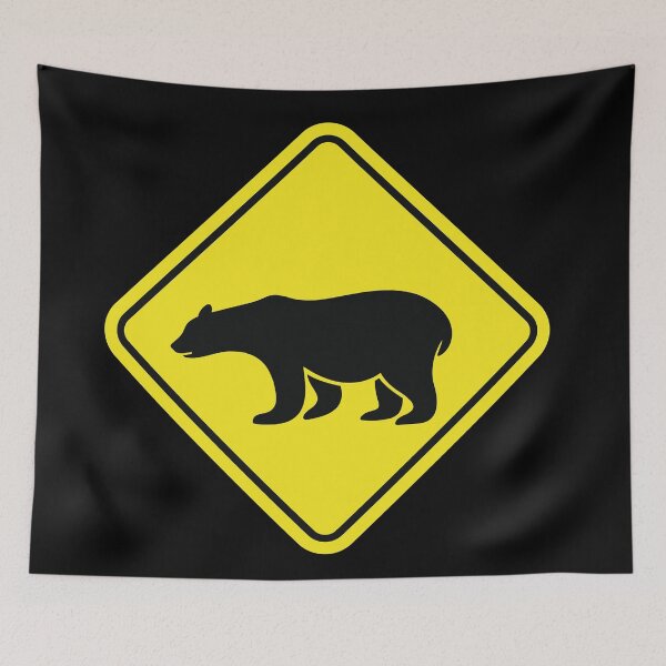 Item preview, Grizzly bear - road sign designed and sold by Zaibo.