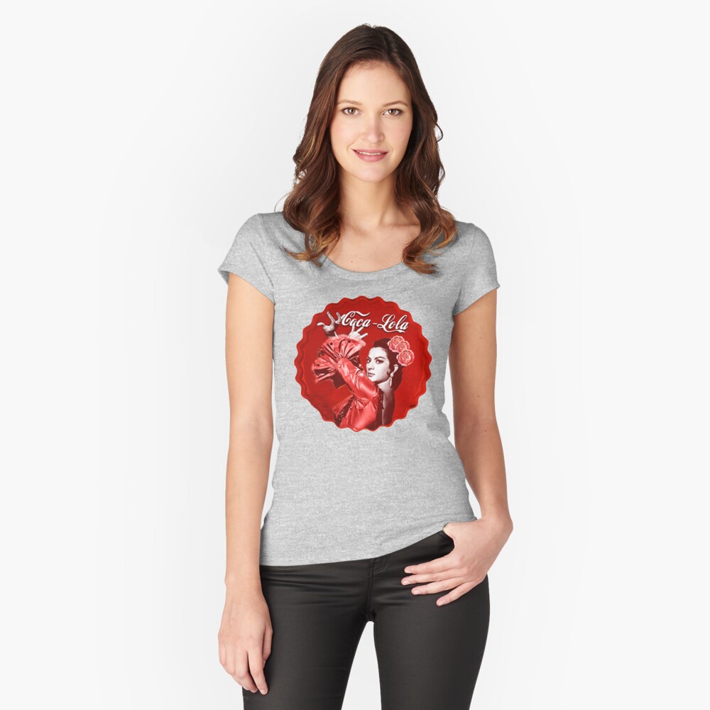 Vista previa del artículo con la obra «Camiseta entallada de cuello ancho», diseñado y vendido por danimota.